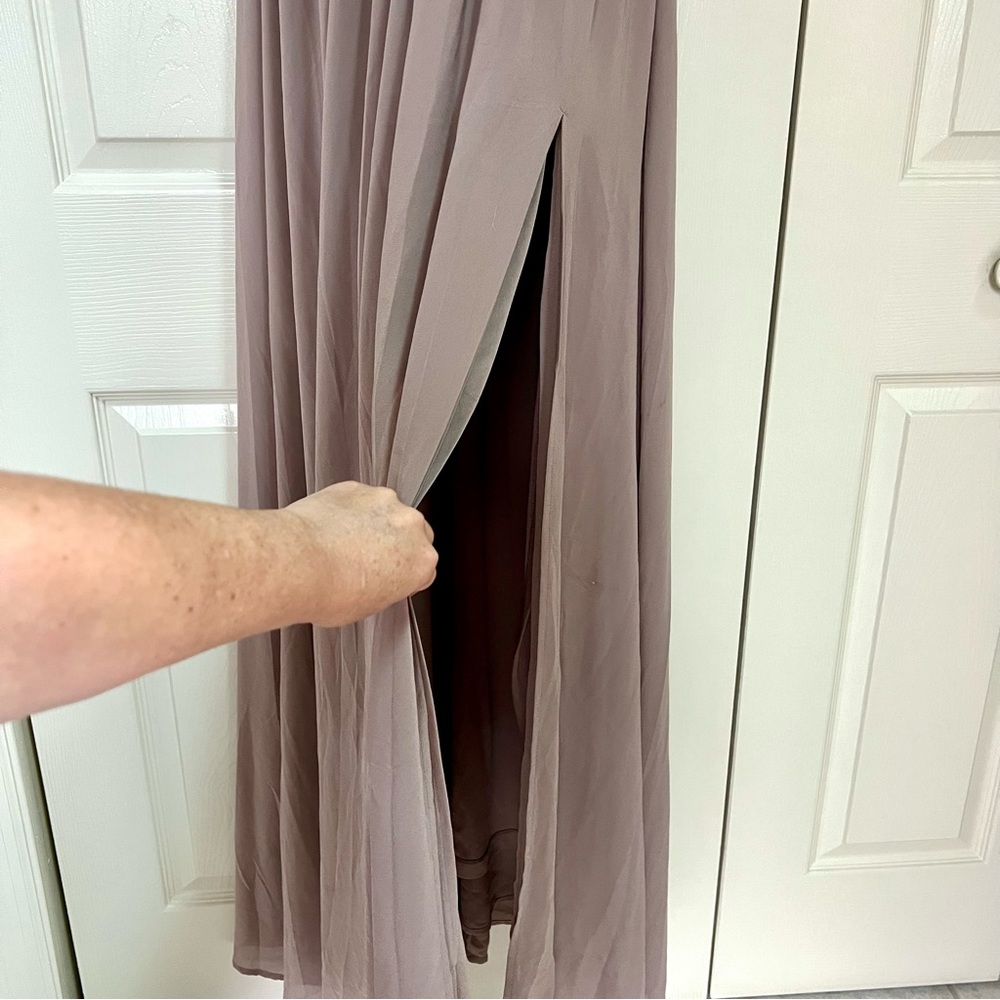 NWOT Lulus Heavenly Hues Taupe Maxi Dress - Picture 9 of 16